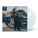 Vinyl record with a family photo on the cover, featuring a car in the background.