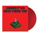 Vinyl record with red cover featuring a an electronic gadget graphic and text for Aesop Rock 
