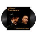 Vinyl record set with 'Rashad & Confidence' album cover featuring two men and text.