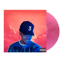Vinyl record with a cover featuring a person wearing a cap with the number 3 against a red and orange gradient background.