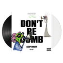 A$AP Rockys Tim Burton vinyl cover for Dont be Dumb with cartoon characters yelling into megaphones 