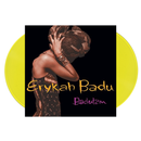 Vinyl record cover for Erykah Badu's 'Baduizm' with a person holding their head.