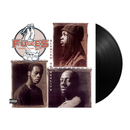 Vinyl record with Fugees album cover featuring four individuals and the band's logo.