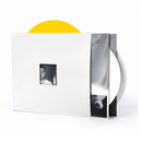product shot of Good AM showing innersleeves and white and yellow records 