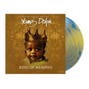 Vinyl record with a cover featuring a child wearing a crown and text 'Young Dolph King of Memphis'.