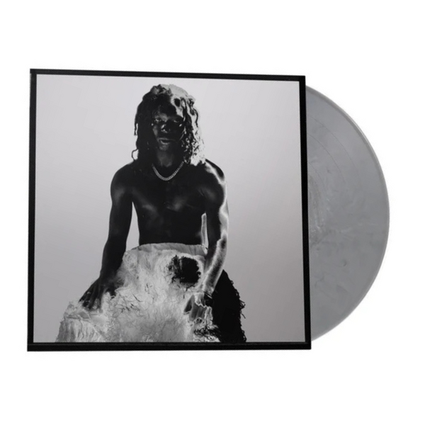 Shadow Box Silver Vinyl record with a black and white photo of Mavi on the cover