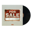 Black vinyl record with For Sale sign on the cover 