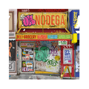 CD cover of Nodega with a Colorful storefront with graffiti and signs in an urban setting