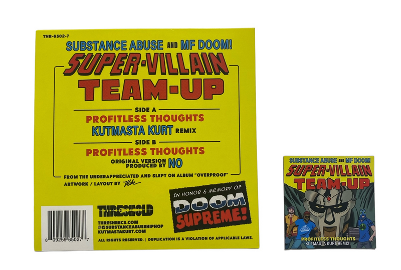 Super-Villain Team Up (Yellow Splatter 7" + Magnet)