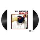 Vinyl record with Talib Kweli album cover featuring a person in a white outfit and cap.
