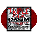 Vinyl record cover for 'Triple Six Mafia Underground Vol. 1' with red and black design.