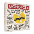 Monopoly game box with Wu-Tang Clan logo and text on a white background