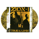 Zion I True & Livin album cover of artists painting with ghostly colored vinyl 