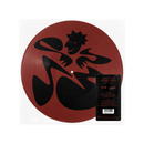 Picuture disc Vinyl record with a stylized design of a person on a red background