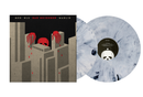 Vinyl record with cover featuring abstract art and text