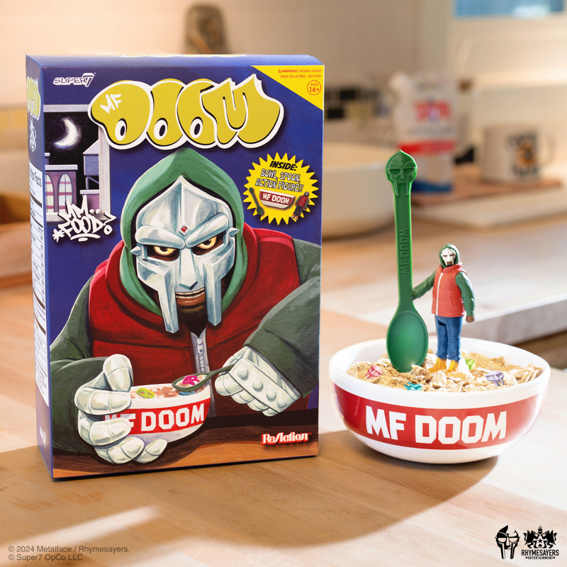 MF DOOM ReAction Figure Cereal Set (3.75" Figure + Bowl & Spoon)