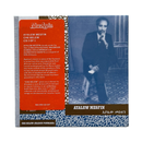 Album cover with a person sitting, decorative patterns, and text