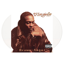 Album cover of 'Brown Sugar' by D'Angelo with a person in a leather jacket.