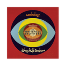 Album cover art for 'Eathology: The World-Psych Masterpiece from The Whitefield Brothers' featuring a stylized eye graphic with concentric yellow, green, and blue rings on a red background.