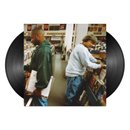 Vinyl Cover of two DJs record shopping 