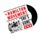 Vinyl record with 'The Hamilton Movement' album cover featuring a group of people and text.