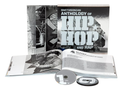 Smithsonian Anthology of Hip Hop and Rap book with open pages and two CDs on a white background