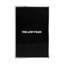 Black cassette case with 'THE LOST FILES' text on a white background