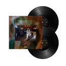 Lukah album cover of A Lost Luggage Found  with 2 Vinyl black records with a cover featuring an album art of a room with people and text.